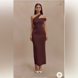 Elegant Brown Maxi Dress